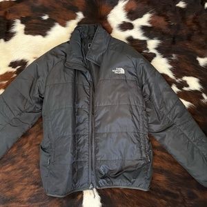 Mens north face puffy jacket black